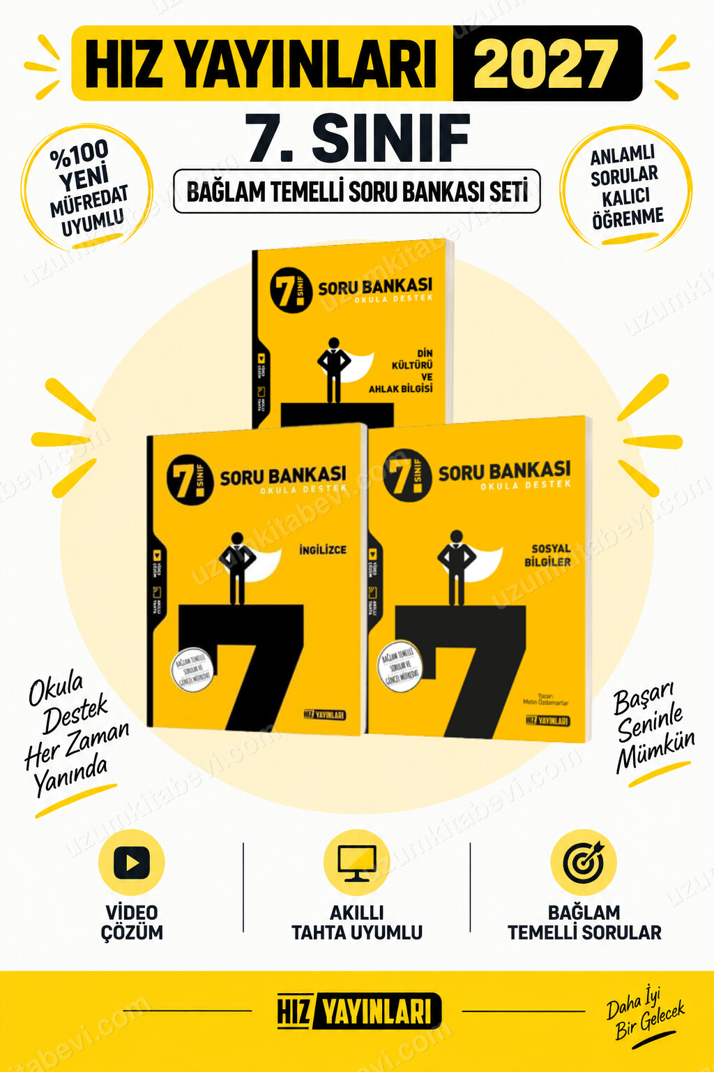 Hız Yayınları Hız 2027 7.Sınıf Sosyal-İngilizce-Din %100 Maarif Yeni Müfredat Beceri Temelli Soru Bankası Seti - Hız Yayınları kitap kapağı