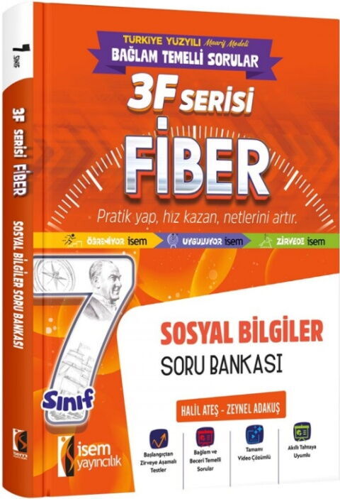 İsem Yayıncılık 7. Sınıf Sosyal Bilgiler 3F Fiber Soru Bankası - İsem Yayıncılık kitap kapağı