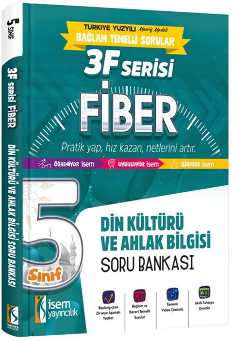 İsem Yayıncılık 5. Sınıf Din Kültürü ve Ahlak Bilgisi 3F Fiber Soru Bankası - İsem Yayıncılık kitap kapağı