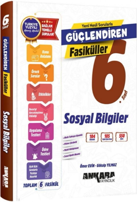 Ankara Yayıncılık 6. Sınıf Sosyal Bilgiler Güçlendiren Fasiküller - Ankara Yayıncılık kitap kapağı