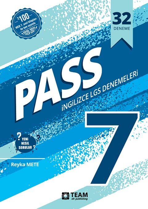 Team ELT Publishing 7. Sınıf İngilizce PASS 32 Deneme - Team Elt Publishing kitap kapağı