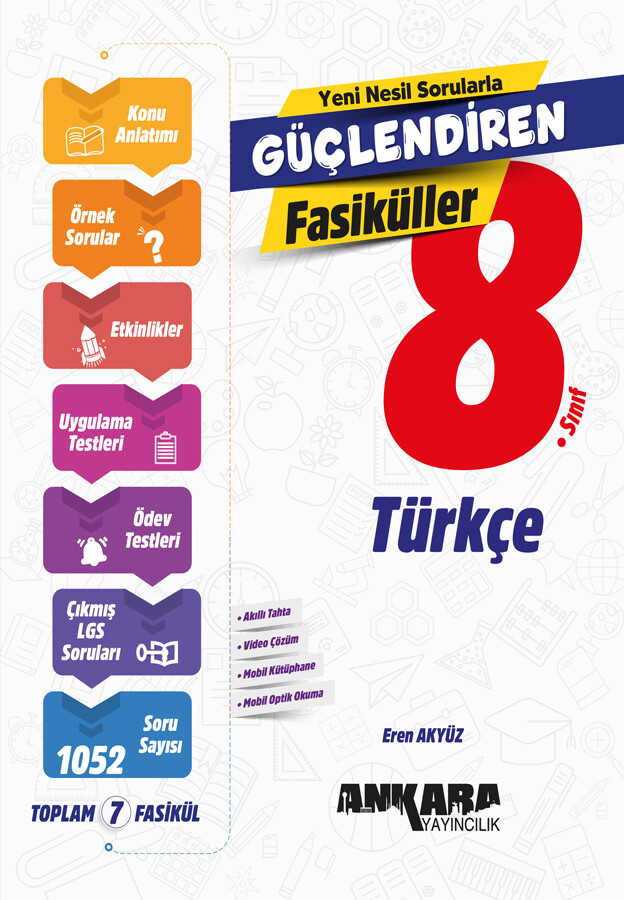 Ankara Yayıncılık 8. Sınıf Güçlendiren Türkçe Fasiküller - Ankara Yayıncılık kitap kapağı