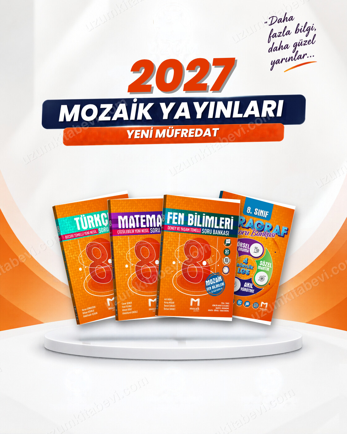 Mozaik Yayınları 8. Sınıf Türkçe-Matematik-Fen Bilimleri-Paragraf Soru Bankası Seti (4 Kitap) - Mozaik Yayınları kitap kapağı