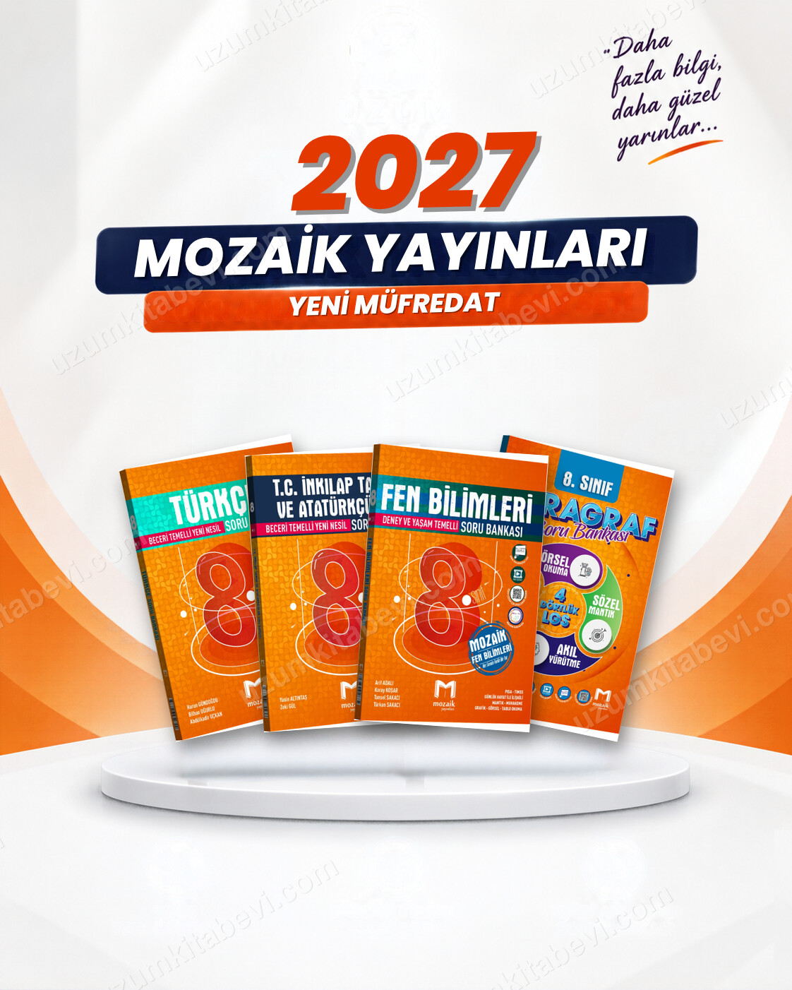 Mozaik Yayınları 8. Sınıf Türkçe-İnkılap Tarihi-Fen Bilimleri-Paragraf Soru Bankası Seti (4 Kitap) - Mozaik Yayınları kitap kapağı