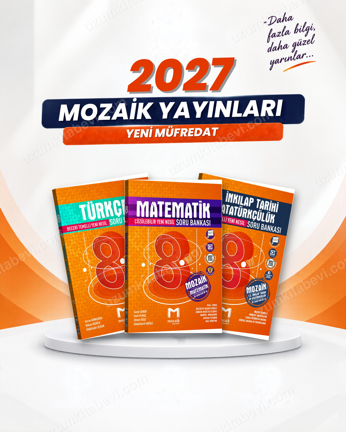 Mozaik Yayınları 8. Sınıf Türkçe-Matematik-İnkılap Tarihi Soru Bankası Seti (3 Kitap) - Mozaik Yayınları kitap kapağı