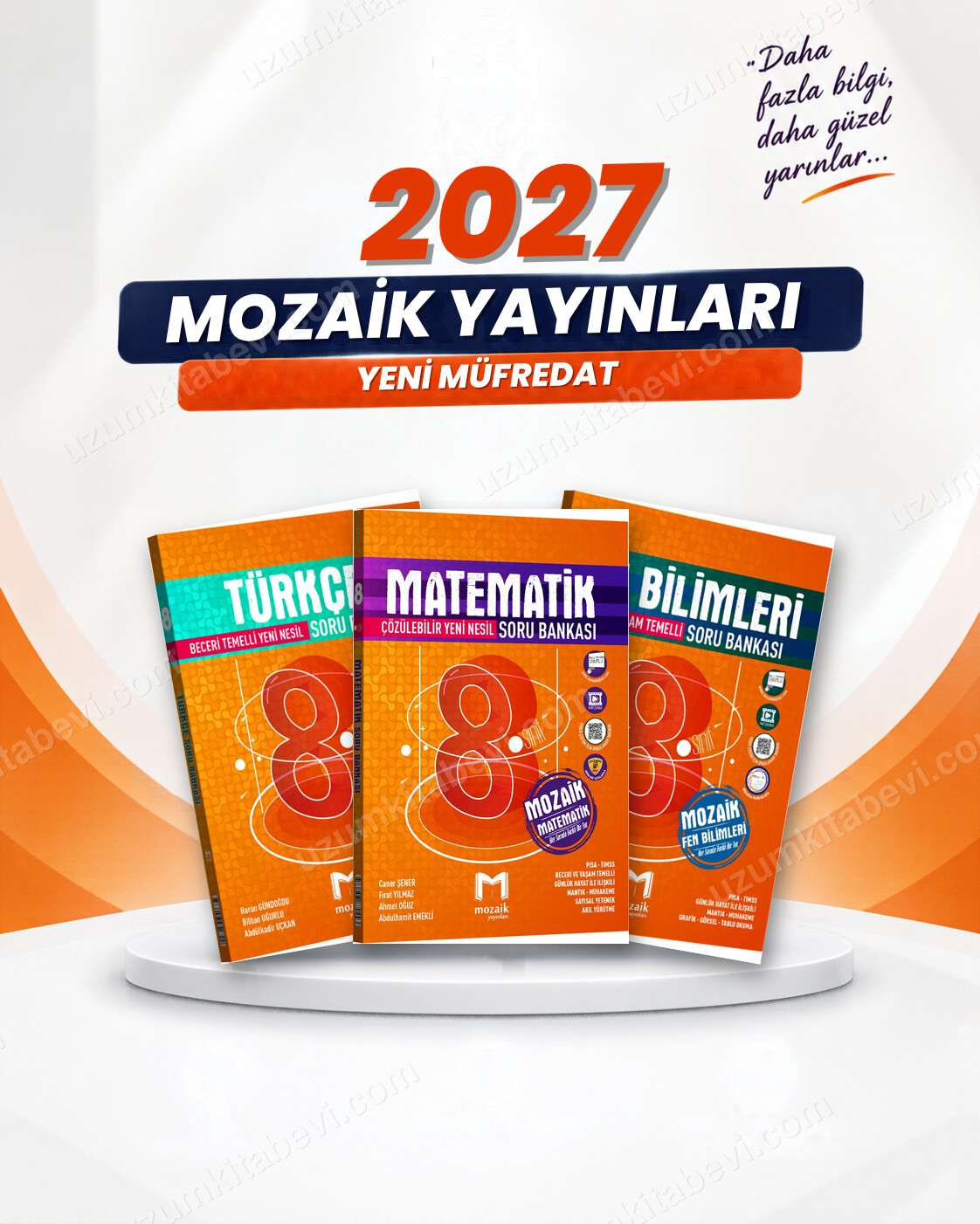 Mozaik Yayınları 8. Sınıf Türkçe-Matematik-Fen Bilimleri Soru Bankası Seti (3 Kitap) - Mozaik Yayınları kitap kapağı