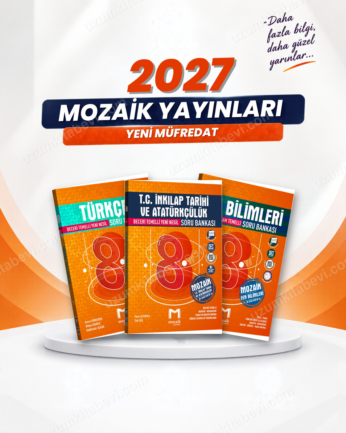 Mozaik Yayınları 8. Sınıf Türkçe-İnkılap Tarihi-Fen Bilimleri Soru Bankası Seti (3 Kitap) - Mozaik Yayınları kitap kapağı