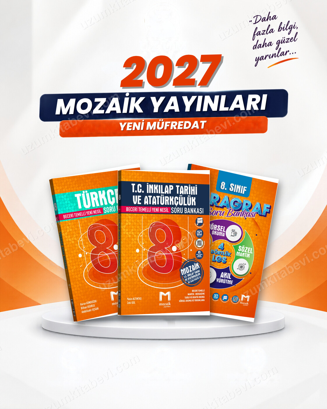 Mozaik Yayınları 8. Sınıf Türkçe-İnkılap Tarihi-Paragraf Soru Bankası Seti (3 Kitap) - Mozaik Yayınları kitap kapağı