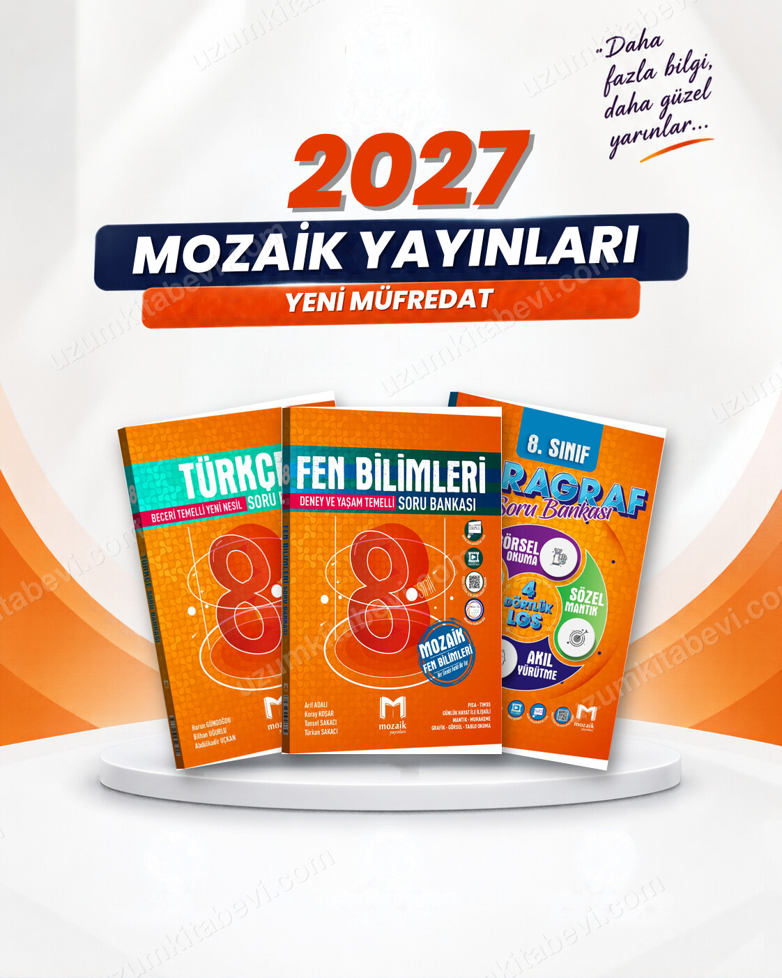 Mozaik Yayınları 8. Sınıf Türkçe-Fen Bilimleri-Paragraf Soru Bankası Seti (3 Kitap) - Mozaik Yayınları kitap kapağı