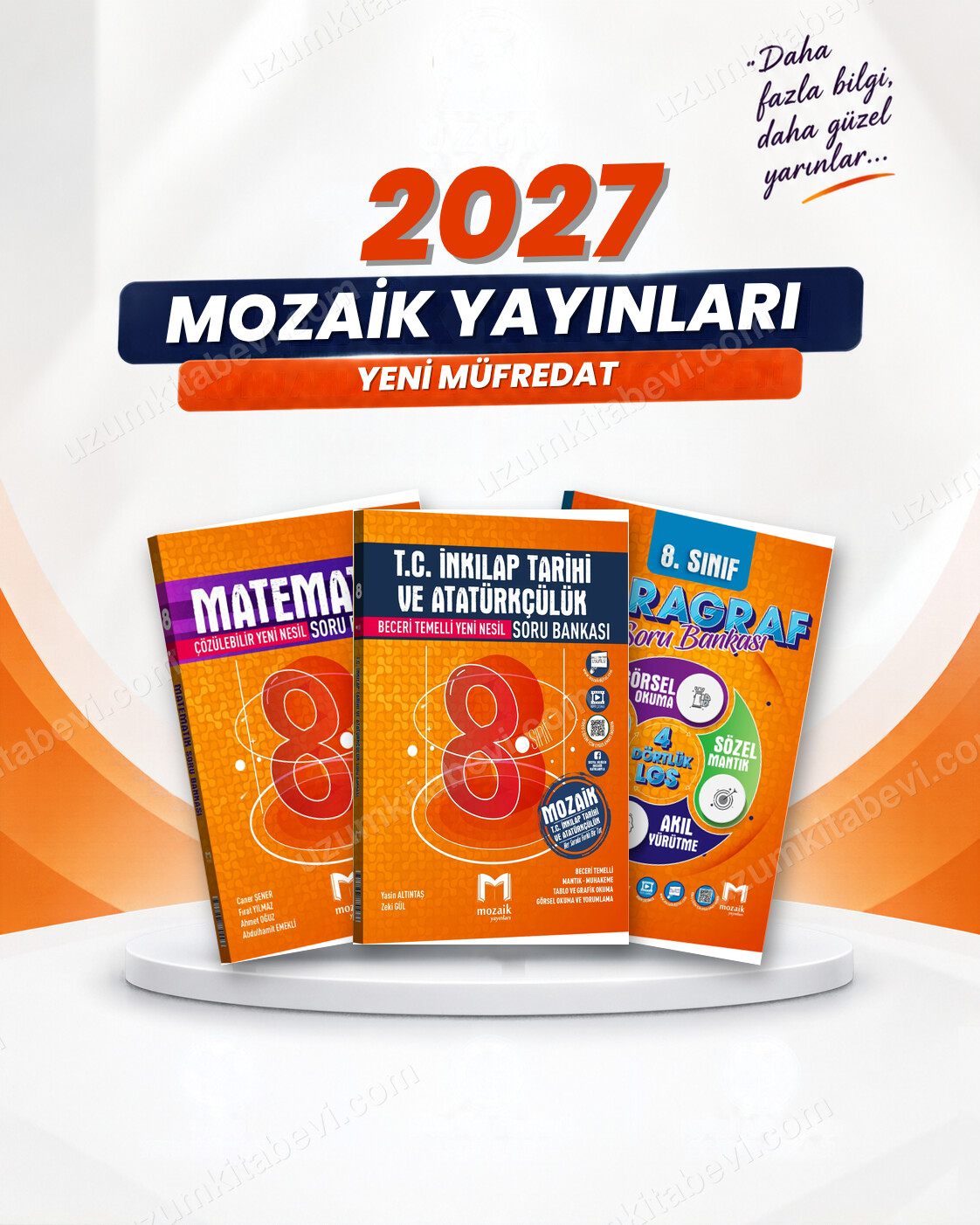 Mozaik Yayınları 8. Sınıf Matematik-İnkılap Tarihi-Paragraf Soru Bankası Seti (3 Kitap) - Mozaik Yayınları kitap kapağı