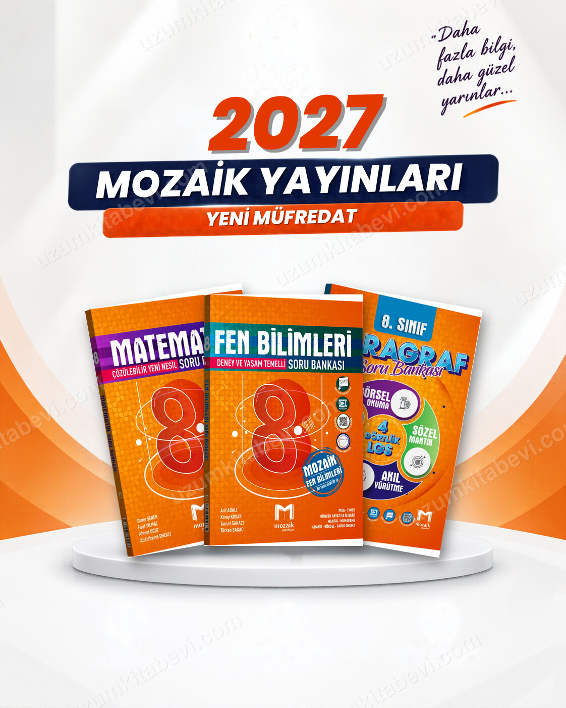 Mozaik Yayınları 8. Sınıf Matematik-Fen Bilimleri-Paragraf Soru Bankası Seti (3 Kitap) - Mozaik Yayınları kitap kapağı