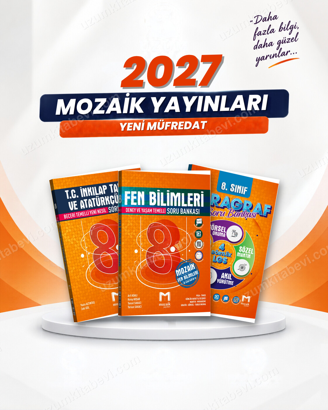 Mozaik Yayınları 8. Sınıf İnkılap Tarihi-Fen Bilimleri-Paragraf Soru Bankası Seti (3 Kitap) - Mozaik Yayınları kitap kapağı