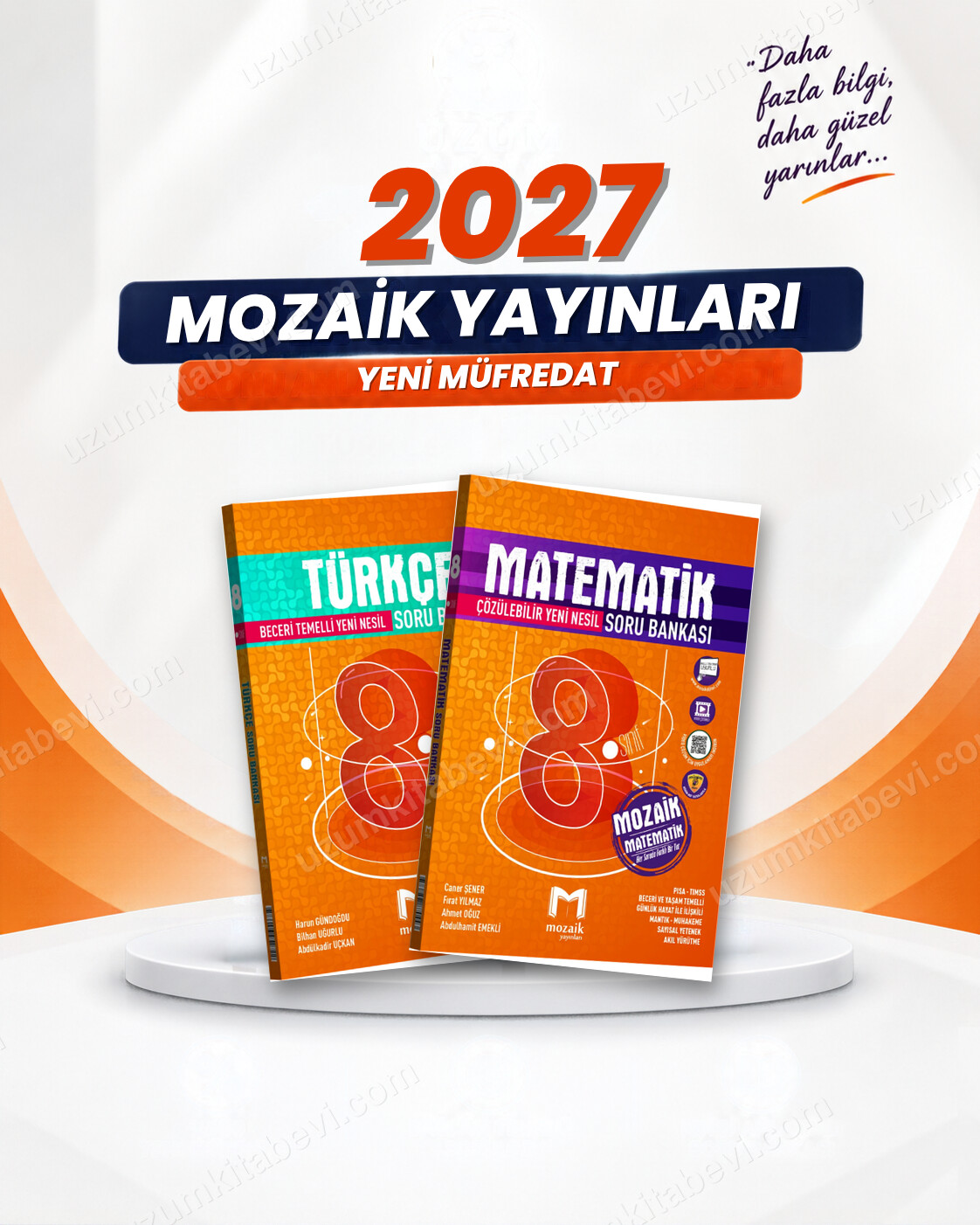 Mozaik Yayınları 8. Sınıf Türkçe-Matematik Soru Bankası Seti (2 Kitap) - Mozaik Yayınları kitap kapağı