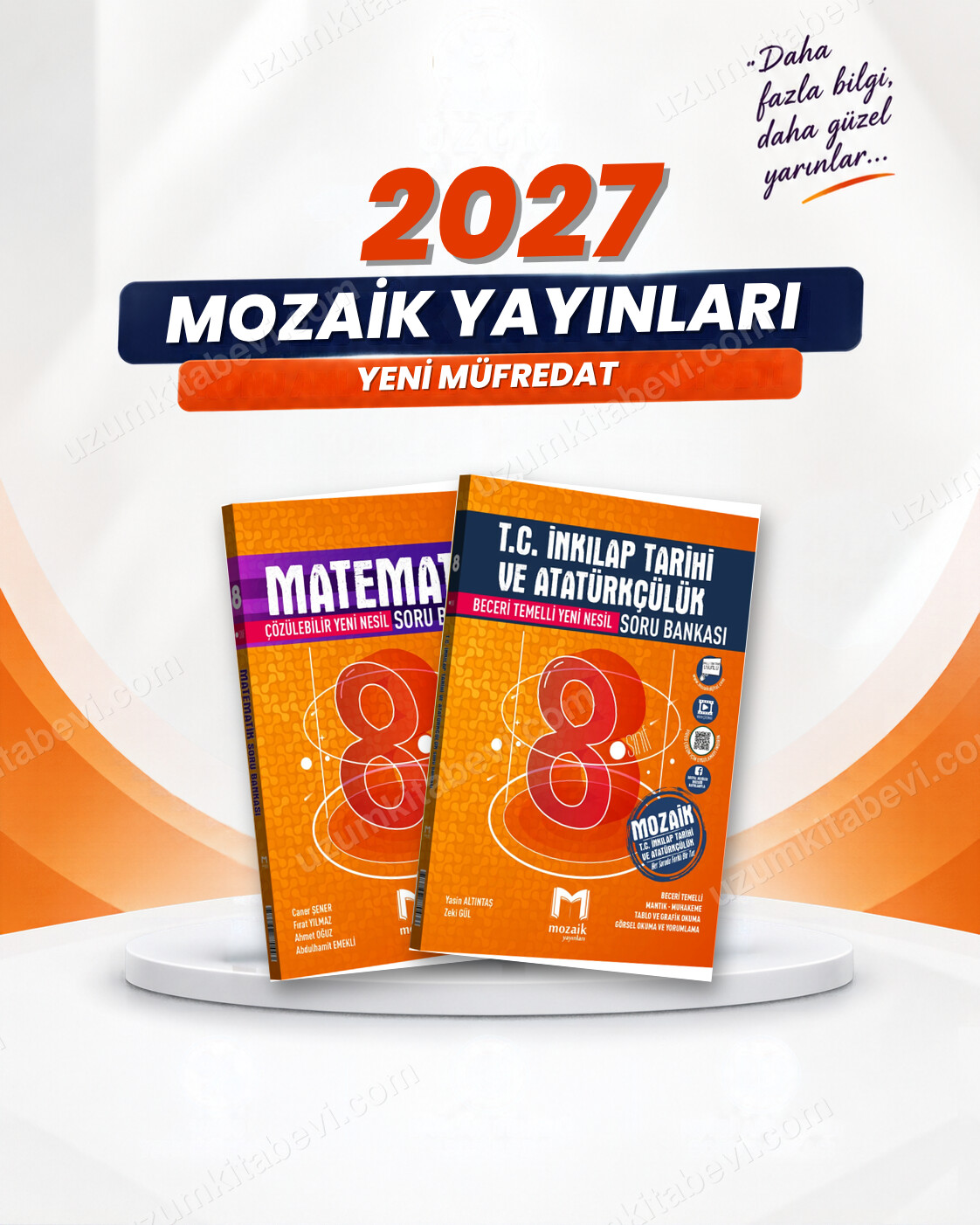 Mozaik Yayınları 8. Sınıf Matematik-İnkılap Tarihi Soru Bankası Seti (2 Kitap) - Mozaik Yayınları kitap kapağı