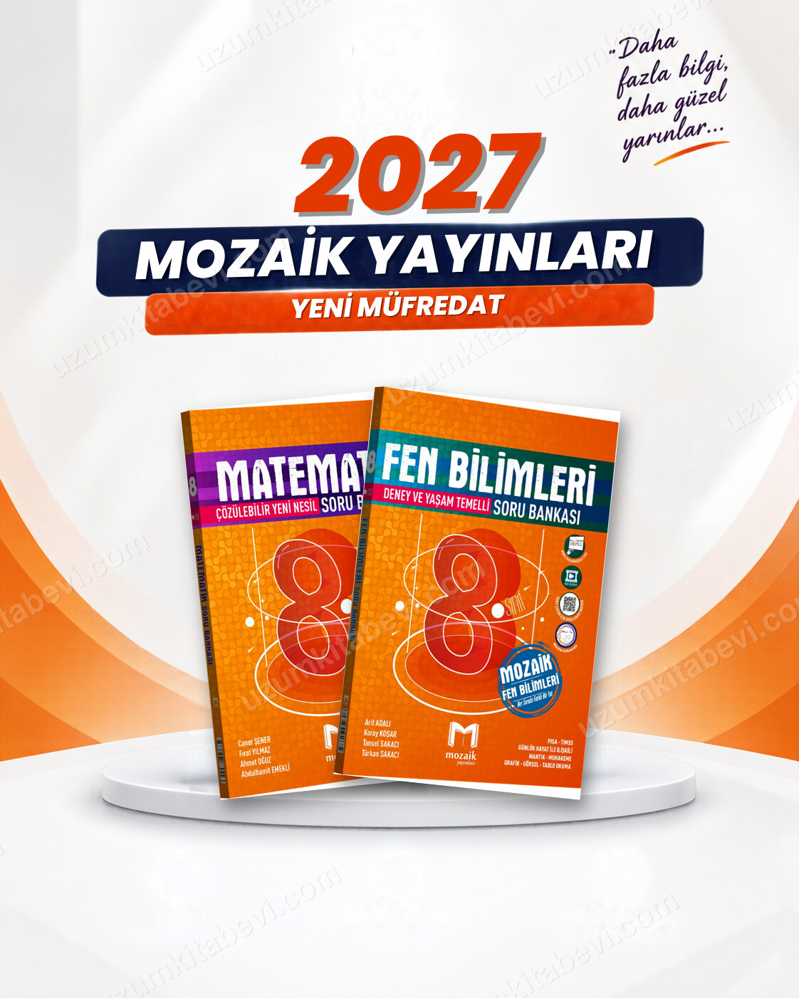 Mozaik Yayınları 8. Sınıf Matematik-Fen Bilimleri Soru Bankası Seti (2 Kitap) - Mozaik Yayınları kitap kapağı