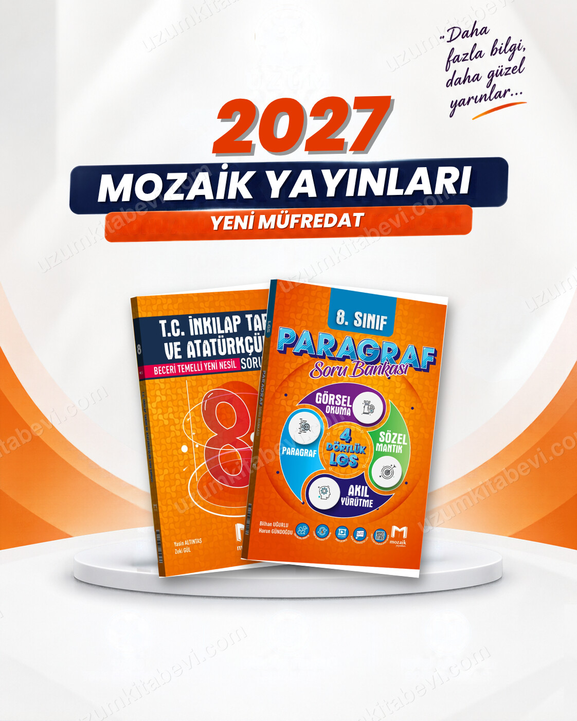 Mozaik Yayınları 8. Sınıf İnkılap Tarihi-Paragraf Soru Bankası Seti (2 Kitap) - Mozaik Yayınları kitap kapağı