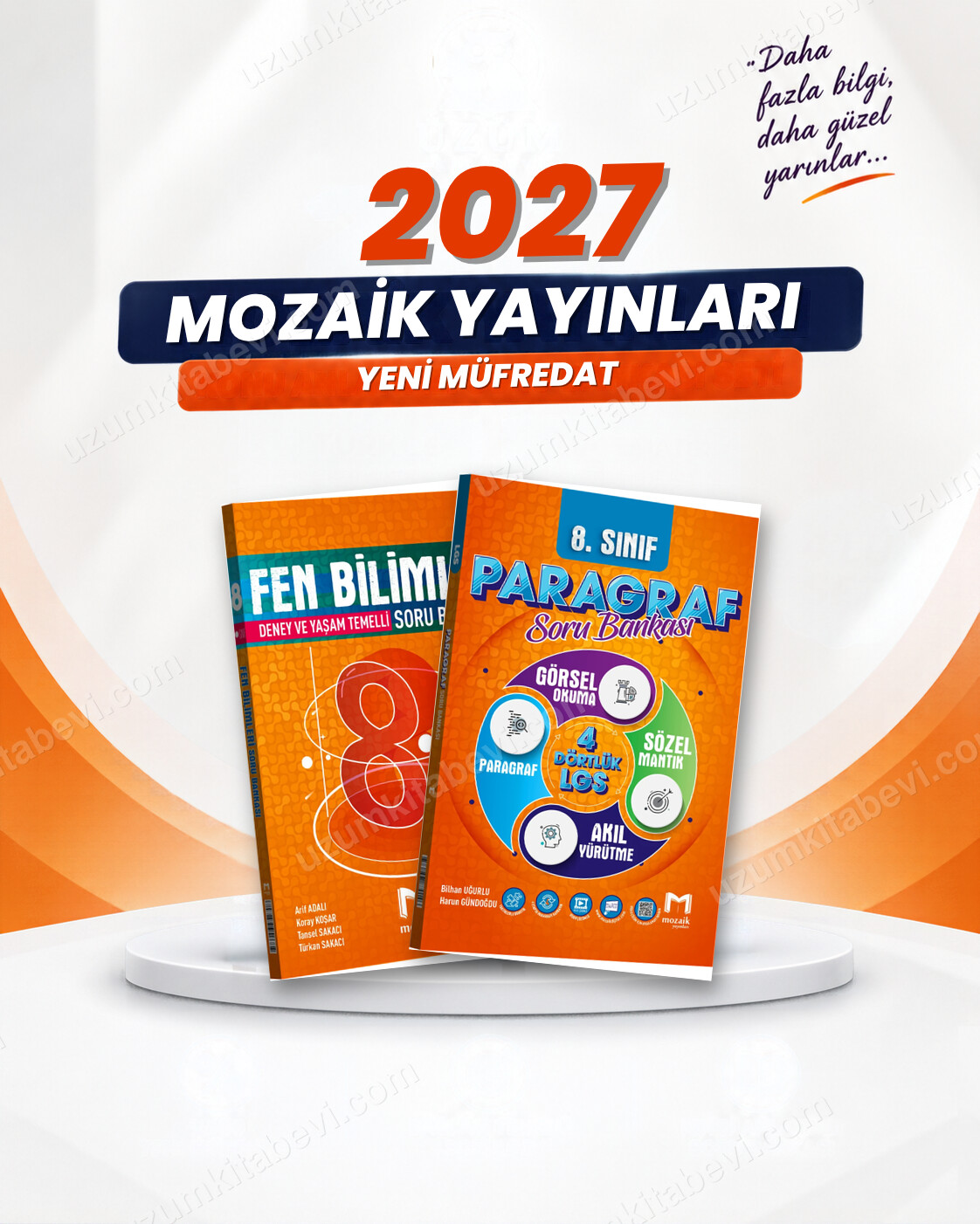 Mozaik Yayınları 8. Sınıf Fen Bilimleri-Paragraf Soru Bankası Seti (2 Kitap) - Mozaik Yayınları kitap kapağı