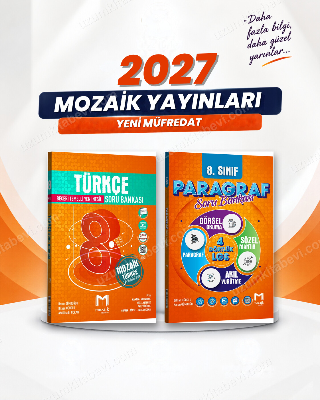 Mozaik Yayınları 8. Sınıf Türkçe-Paragraf Soru Bankası Seti (2 Kitap) - Mozaik Yayınları kitap kapağı