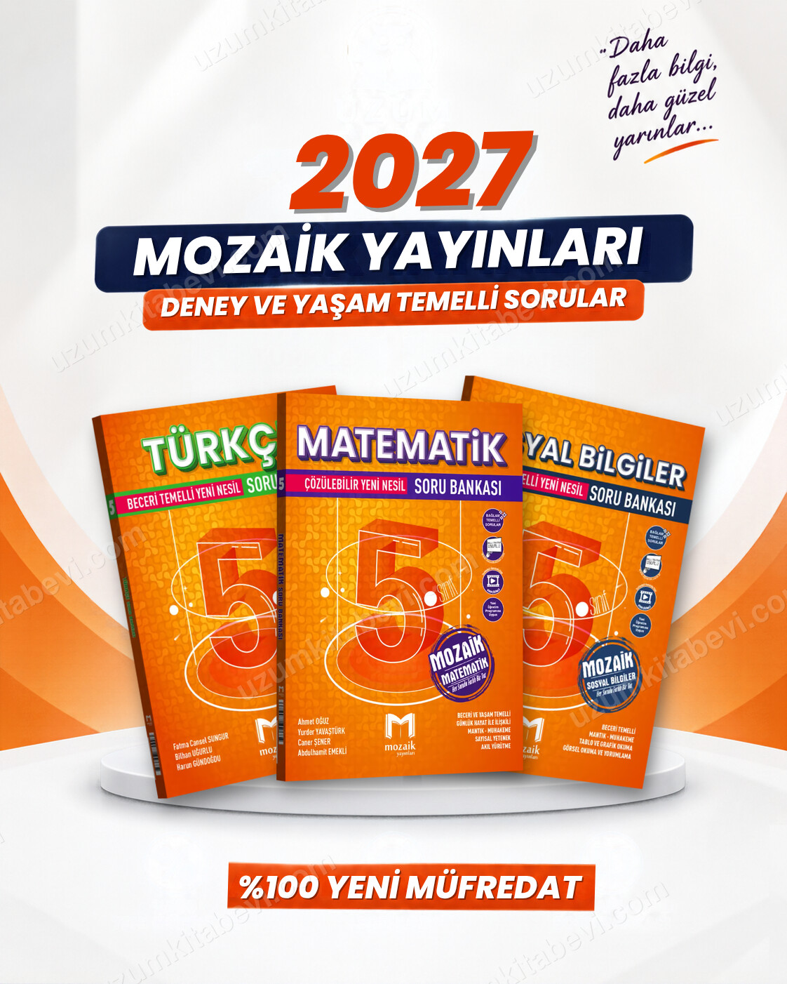 Mozaik Yayınları 5. Sınıf Türkçe-Matematik-Sosyal Bilgiler Soru Bankası Seti (3 Kitap) - Mozaik Yayınları kitap kapağı