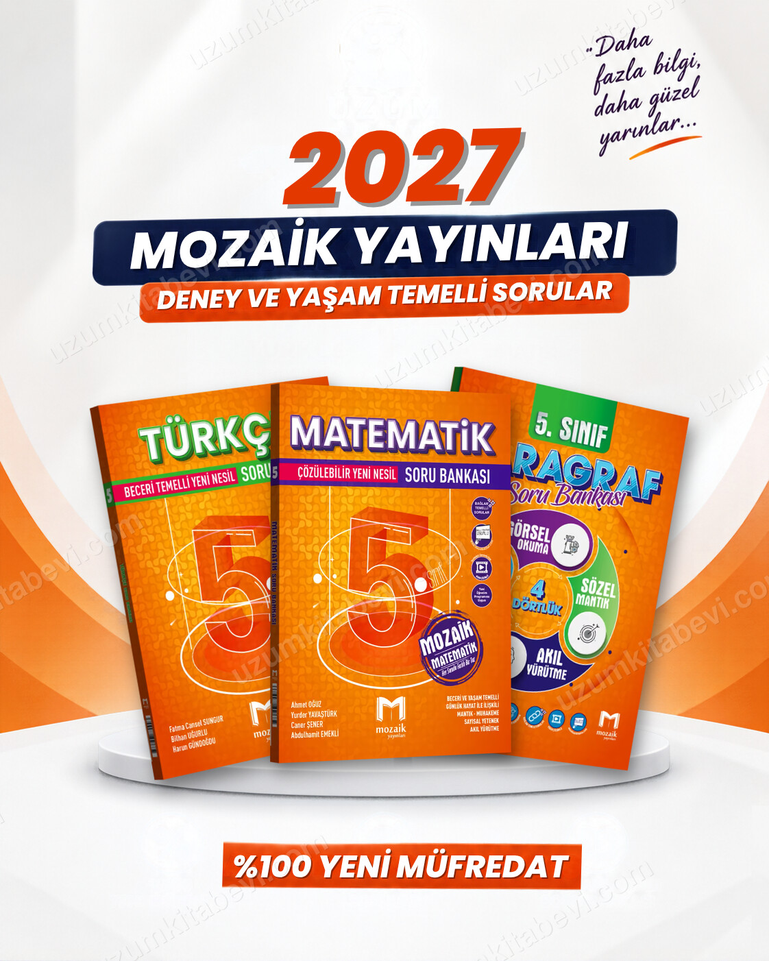 Mozaik Yayınları 5. Sınıf Türkçe-Matematik-Paragraf Soru Bankası Seti (3 Kitap) - Mozaik Yayınları kitap kapağı