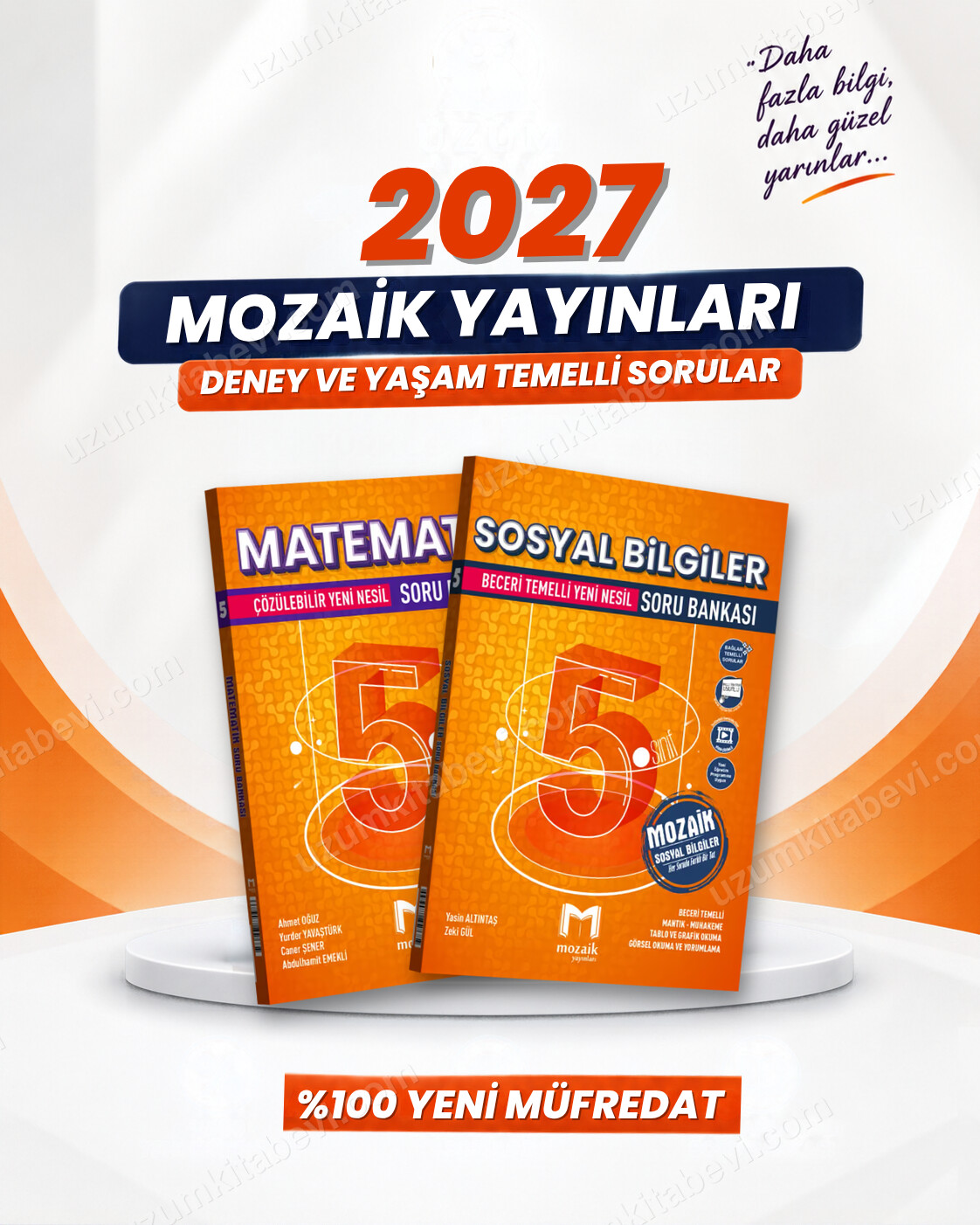 Mozaik Yayınları 5. Sınıf Matematik-Sosyal Bilgiler Soru Bankası Seti (2 Kitap) - Mozaik Yayınları kitap kapağı