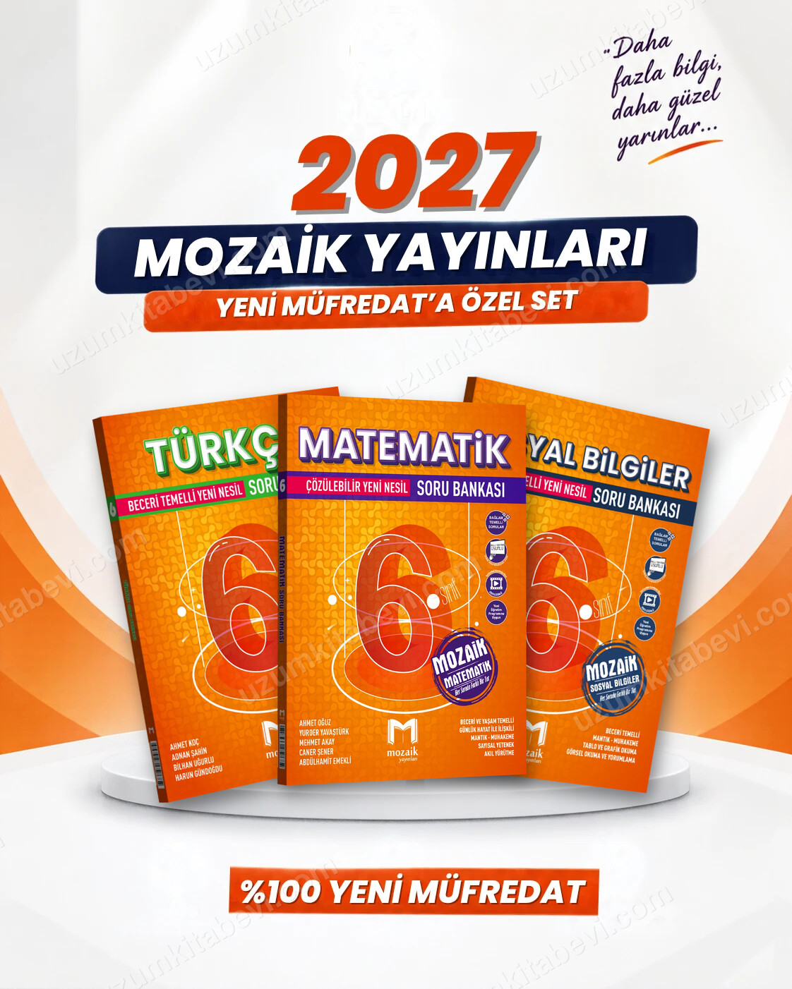 Mozaik Yayınları 6. Sınıf Türkçe-Matematik-Sosyal Bilgiler Soru Bankası Seti (3 Kitap) - Mozaik Yayınları kitap kapağı