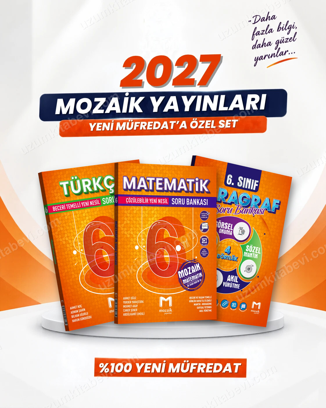 Mozaik Yayınları 6. Sınıf Türkçe-Matematik-Paragraf Soru Bankası Seti (3 Kitap) - Mozaik Yayınları kitap kapağı