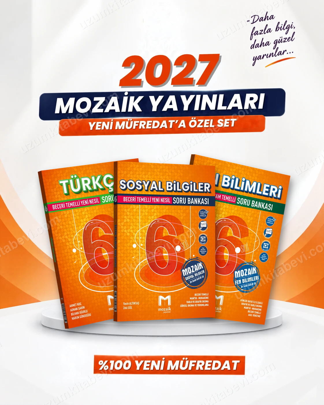 Mozaik Yayınları 6. Sınıf Türkçe-Sosyal Bilgiler-Fen Bilimleri Soru Bankası Seti (3 Kitap) - Mozaik Yayınları kitap kapağı