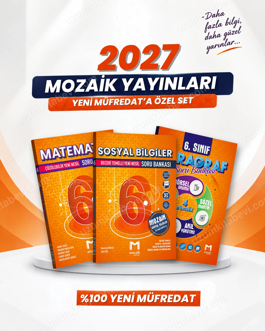 Mozaik Yayınları 6. Sınıf Matematik-Sosyal Bilgiler-Paragraf Soru Bankası Seti (3 Kitap) - Mozaik Yayınları kitap kapağı