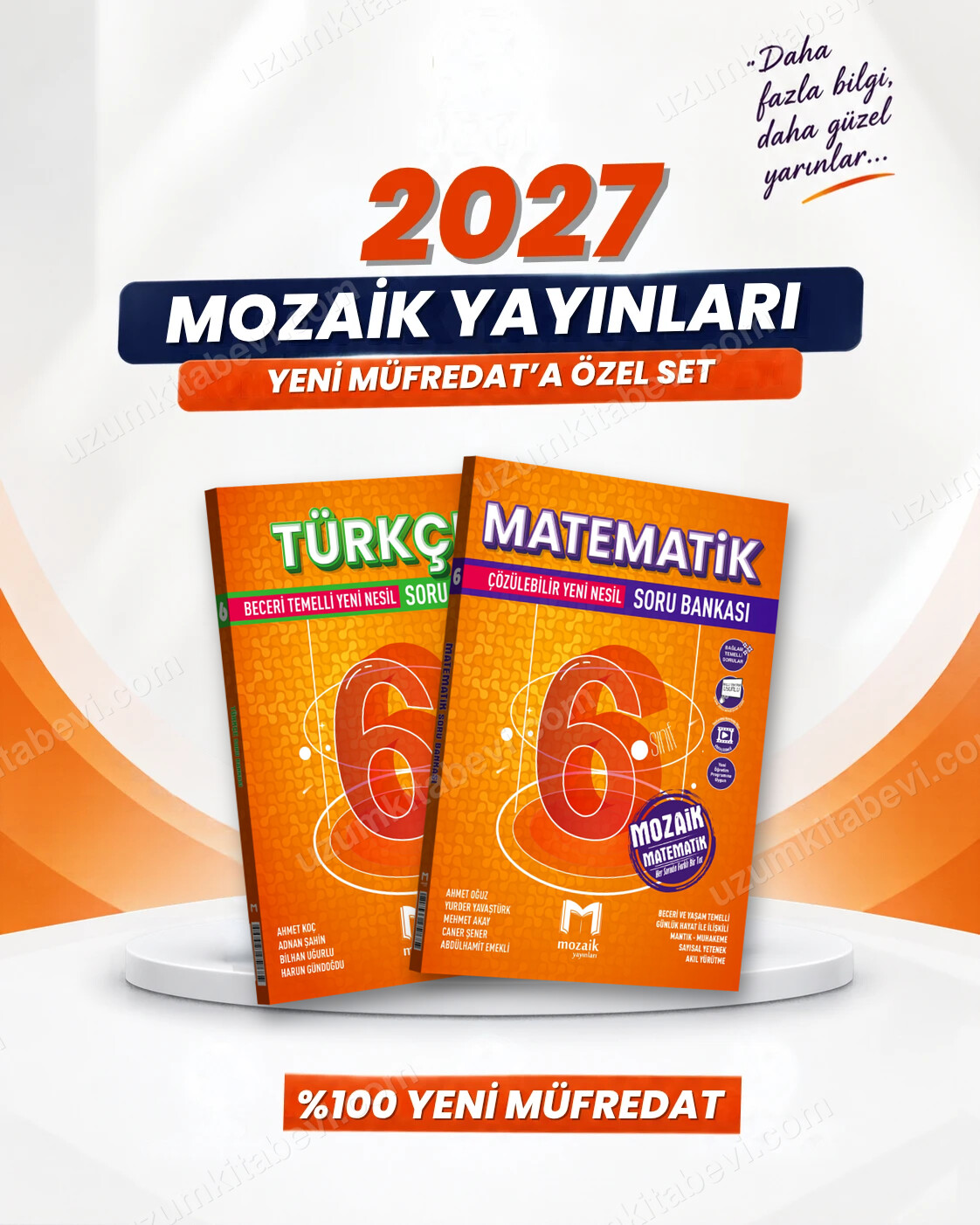 Mozaik Yayınları 6. Sınıf Türkçe-Matematik Soru Bankası Seti (2 Kitap) - Mozaik Yayınları kitap kapağı