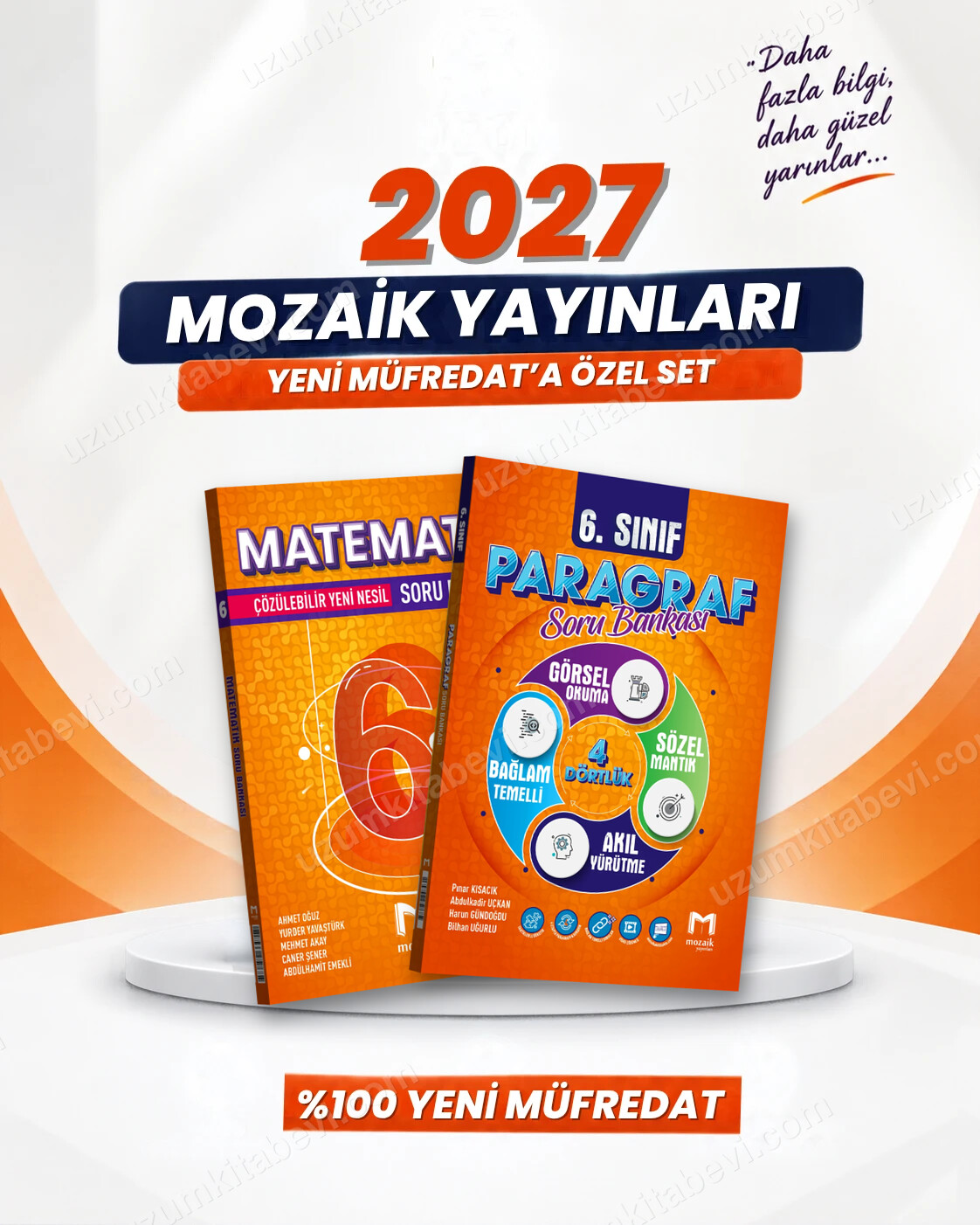 Mozaik Yayınları 6. Sınıf Matematik-Paragraf Soru Bankası Seti (2 Kitap) - Mozaik Yayınları kitap kapağı