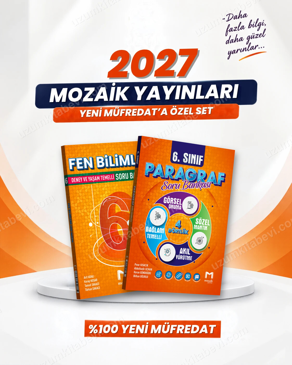 Mozaik Yayınları 6. Sınıf Fen Bilimleri-Paragraf Soru Bankası Seti (2 Kitap) - Mozaik Yayınları kitap kapağı