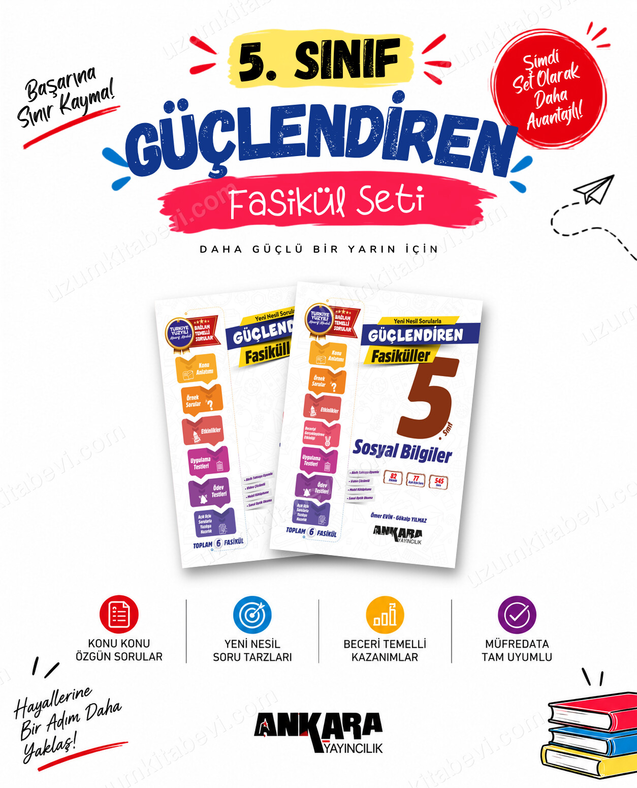 Ankara Yayıncılık 5. Sınıf Türkçe-Sosyal Bilgiler Güçlendiren Fasikül Seti (2 Kitap) - Ankara Yayıncılık kitap kapağı
