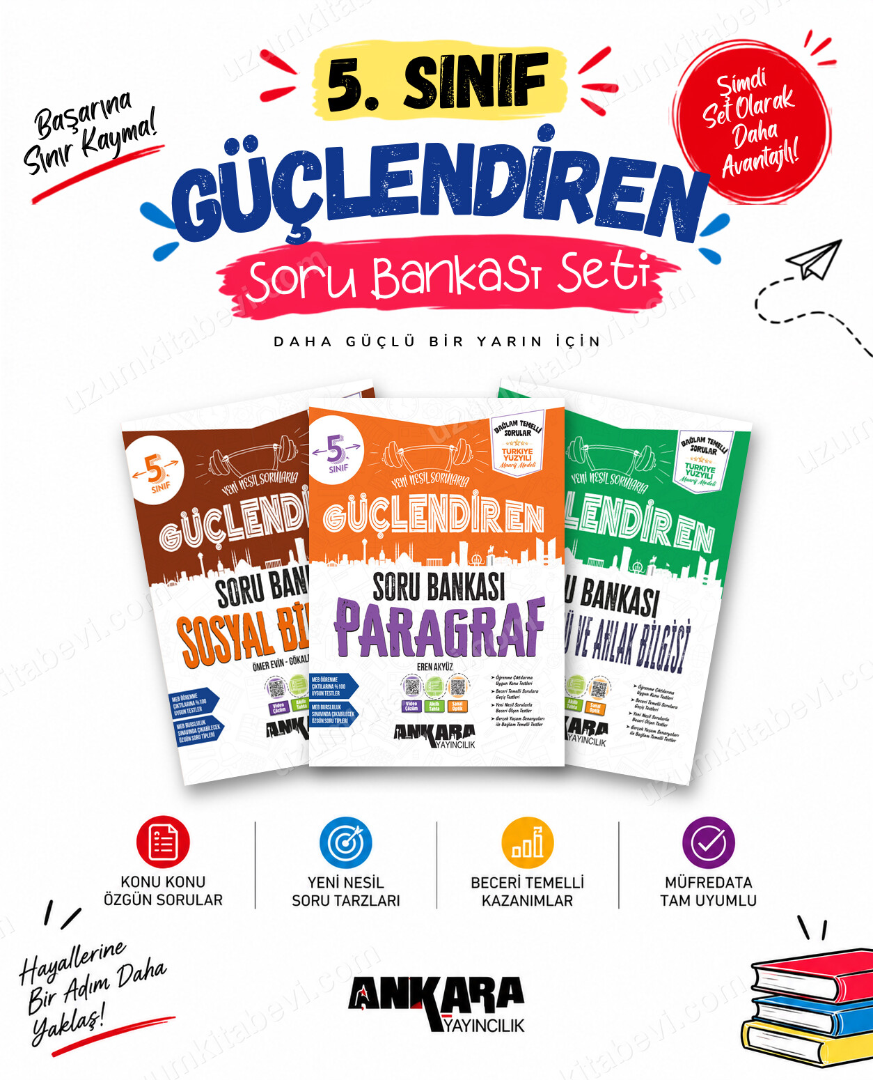 Ankara Yayıncılık 5. Sınıf Sosyal Bilgiler-Paragraf-Din Kültürü Güçlendiren Soru Bankası Seti (3 Kitap) - Ankara Yayıncılık kitap kapağı