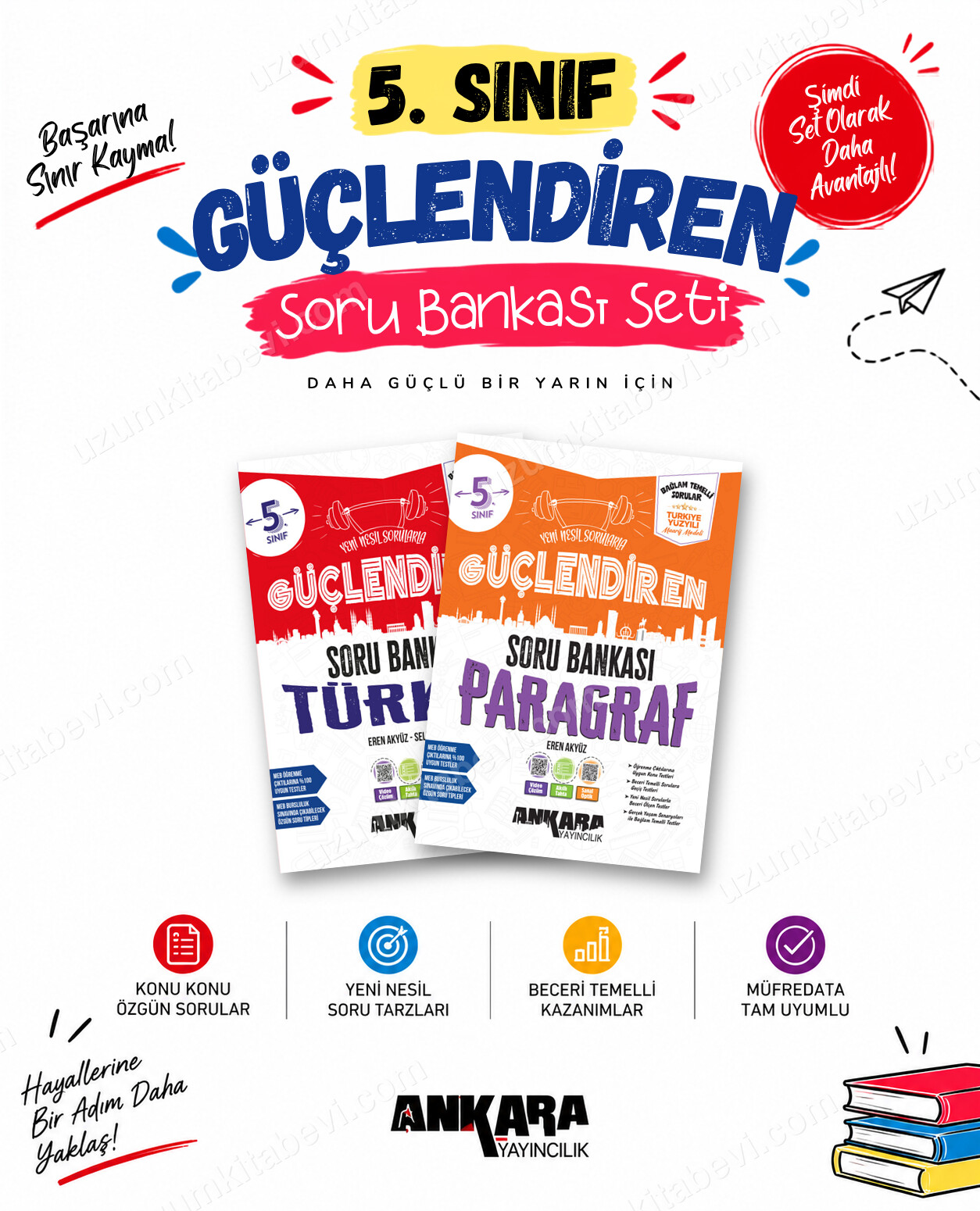 Ankara Yayıncılık 5. Sınıf Türkçe-Paragraf Güçlendiren Soru Bankası Seti (2 Kitap) - Ankara Yayıncılık kitap kapağı