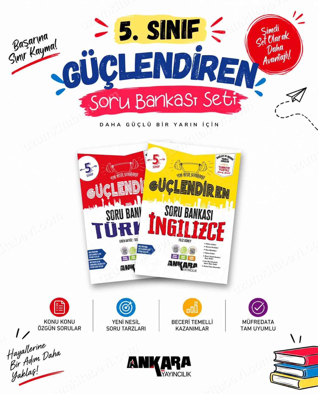 Ankara Yayıncılık 5. Sınıf Türkçe-İngilizce Güçlendiren Soru Bankası Seti (2 Kitap) - Ankara Yayıncılık kitap kapağı