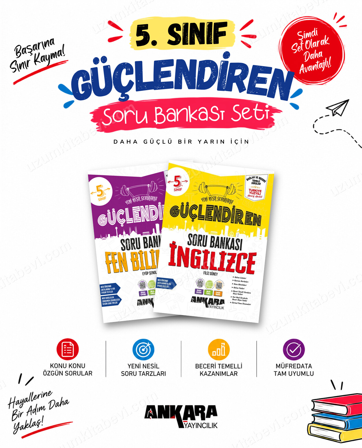 Ankara Yayıncılık 5. Sınıf Fen Bilimleri-İngilizce Güçlendiren Soru Bankası Seti (2 Kitap) - Ankara Yayıncılık kitap kapağı