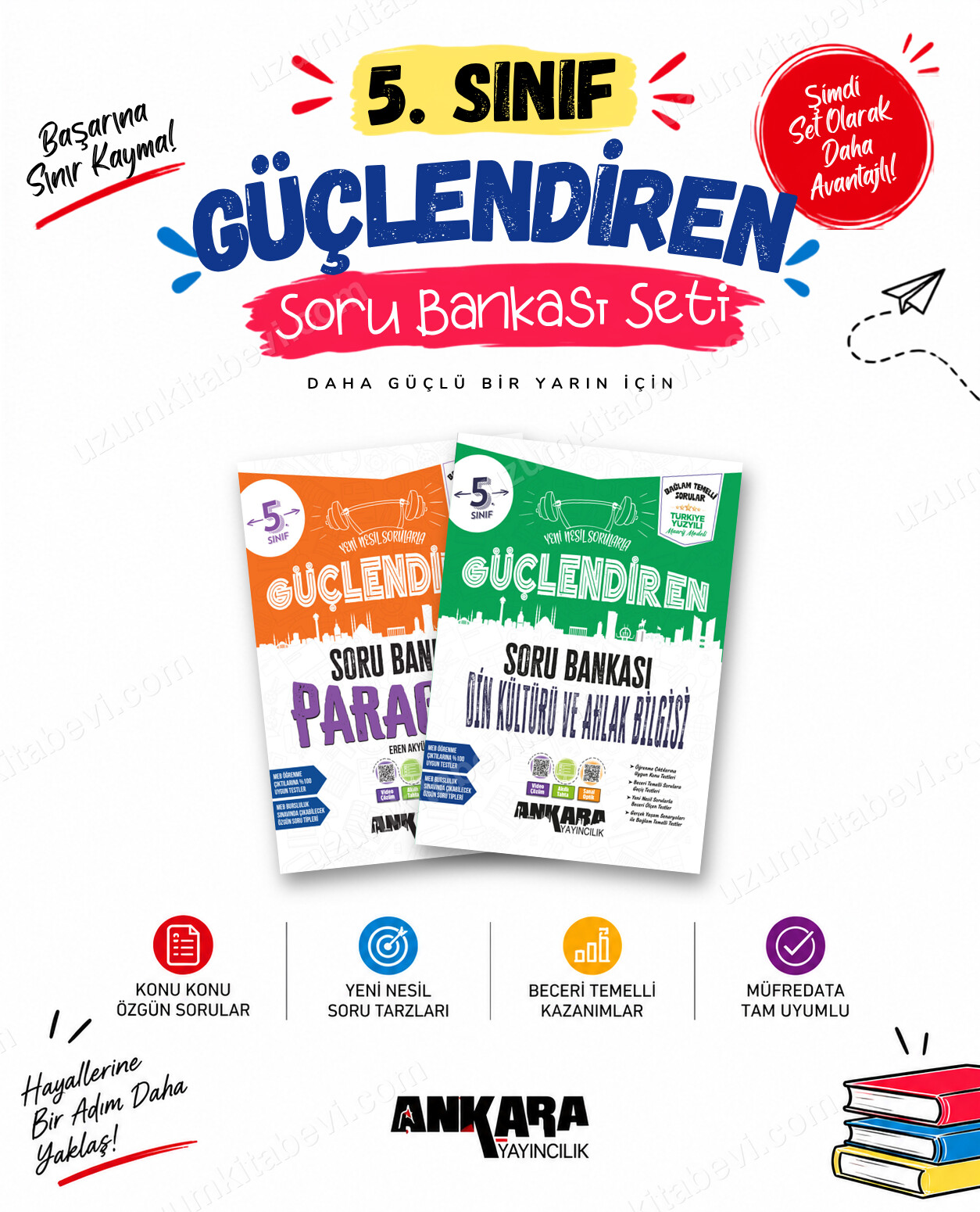 Ankara Yayıncılık 5. Sınıf Paragraf-Din Kültürü Güçlendiren Soru Bankası Seti (2 Kitap) - Ankara Yayıncılık kitap kapağı