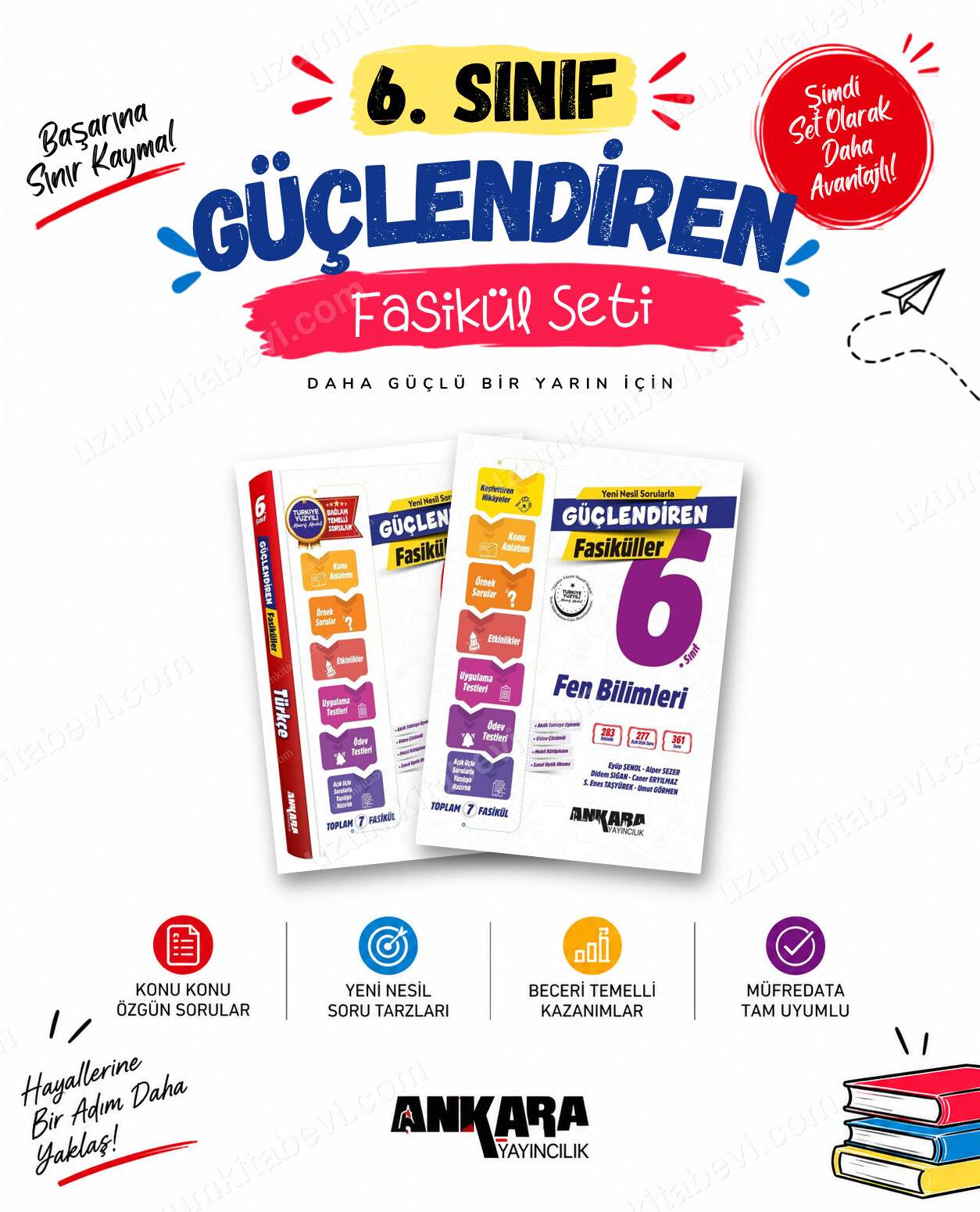 Ankara Yayıncılık 6. Sınıf Türkçe-Fen Bilimleri Güçlendiren Fasikül Seti (2 Kitap) - Ankara Yayıncılık kitap kapağı