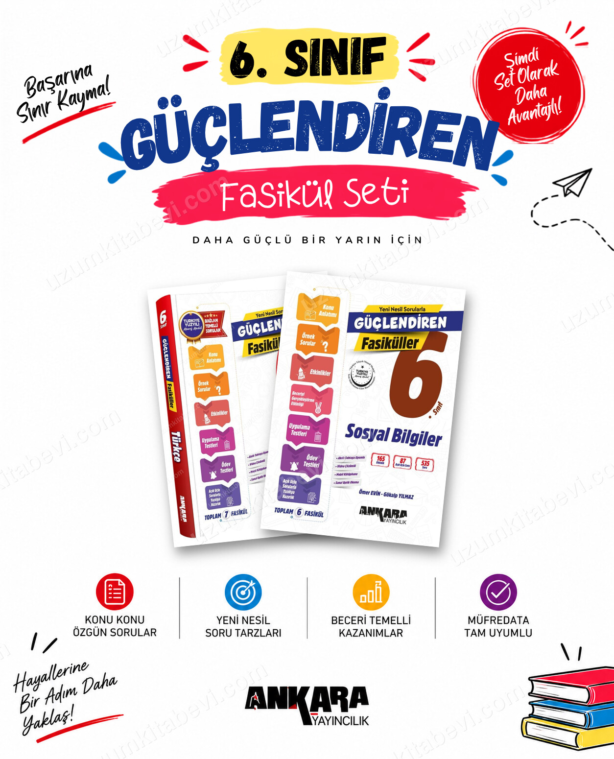 Ankara Yayıncılık 6. Sınıf Türkçe-Sosyal Bilgiler Güçlendiren Fasikül Seti (2 Kitap) - Ankara Yayıncılık kitap kapağı