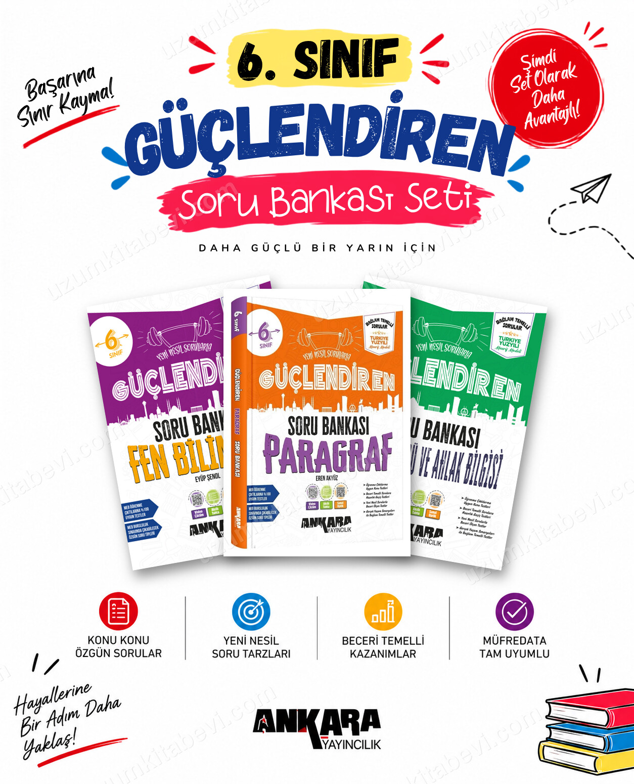 Ankara Yayıncılık 6. Sınıf Fen Bilimleri-Paragraf-Din Kültürü Güçlendiren Soru Bankası Seti (3 Kitap) - Ankara Yayıncılık kitap kapağı