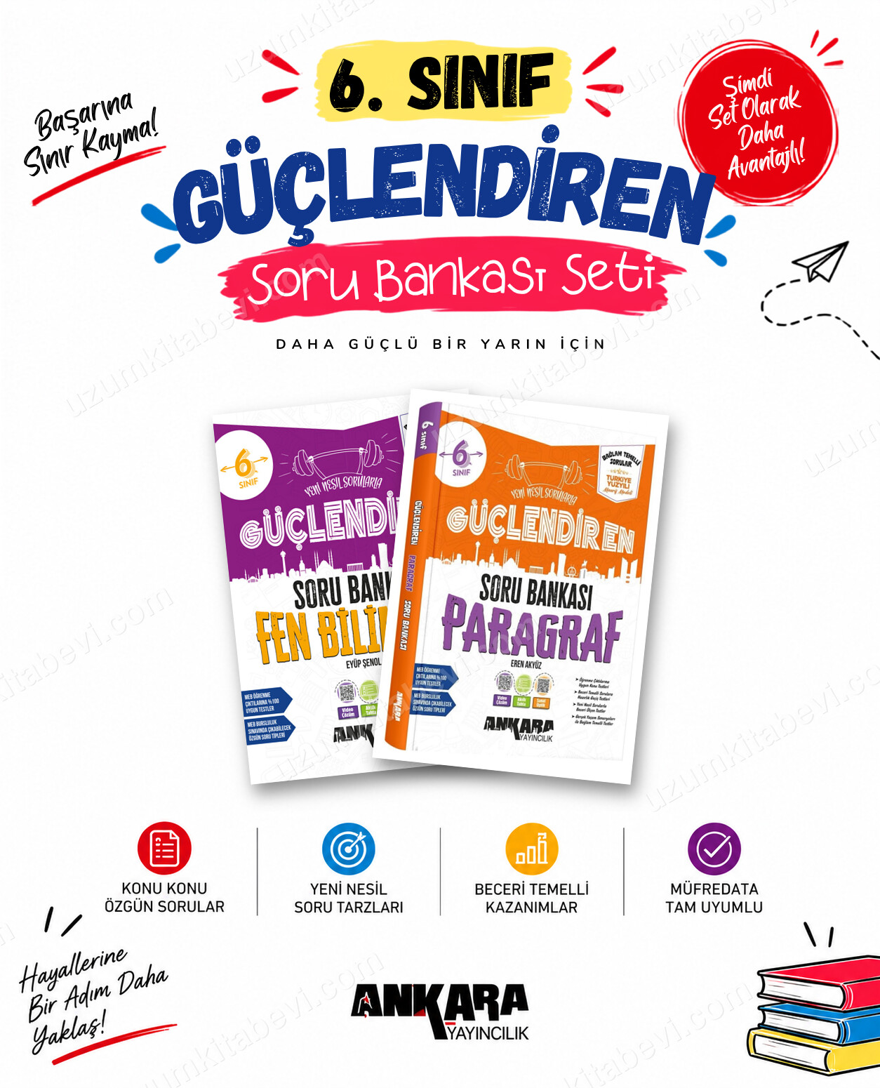 Ankara Yayıncılık 6. Sınıf Fen Bilimleri-Paragraf Güçlendiren Soru Bankası Seti (2 Kitap) - Ankara Yayıncılık kitap kapağı