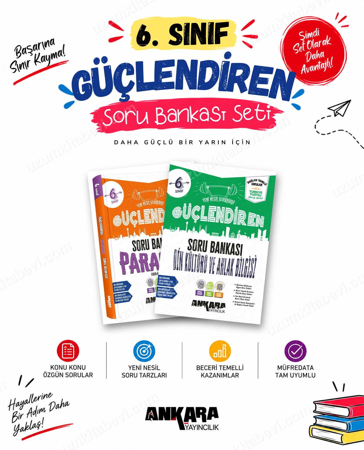 Ankara Yayıncılık 6. Sınıf Paragraf-Din Kültürü Güçlendiren Soru Bankası Seti (2 Kitap) - Ankara Yayıncılık kitap kapağı