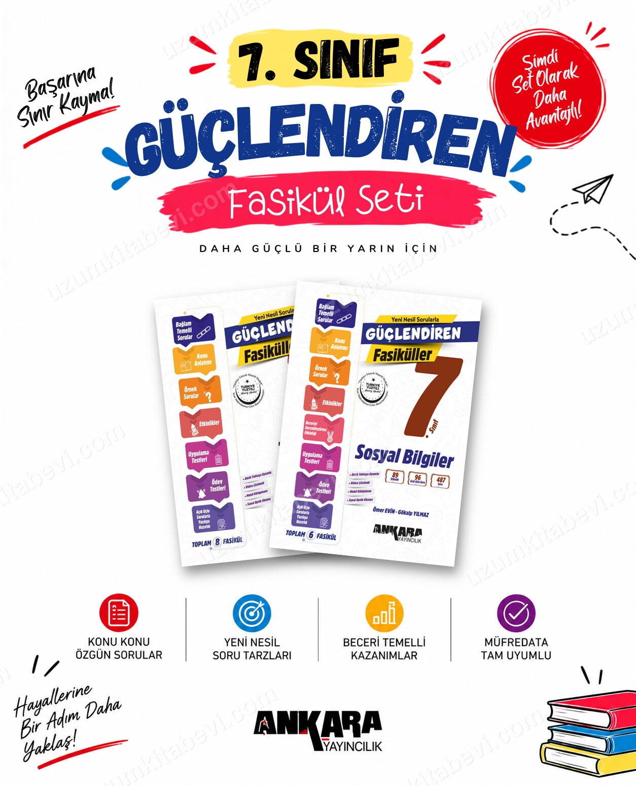 Ankara Yayıncılık 7. Sınıf Türkçe-Sosyal Bilgiler Güçlendiren Fasikül Seti (2 Kitap) - Ankara Yayıncılık kitap kapağı