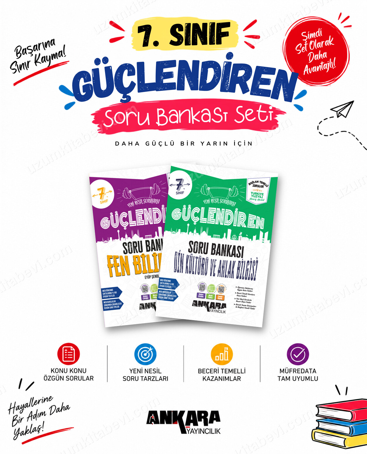 Ankara Yayıncılık 7. Sınıf Fen Bilimleri-Din Kültürü Güçlendiren Soru Bankası Seti (2 Kitap) - Ankara Yayıncılık kitap kapağı
