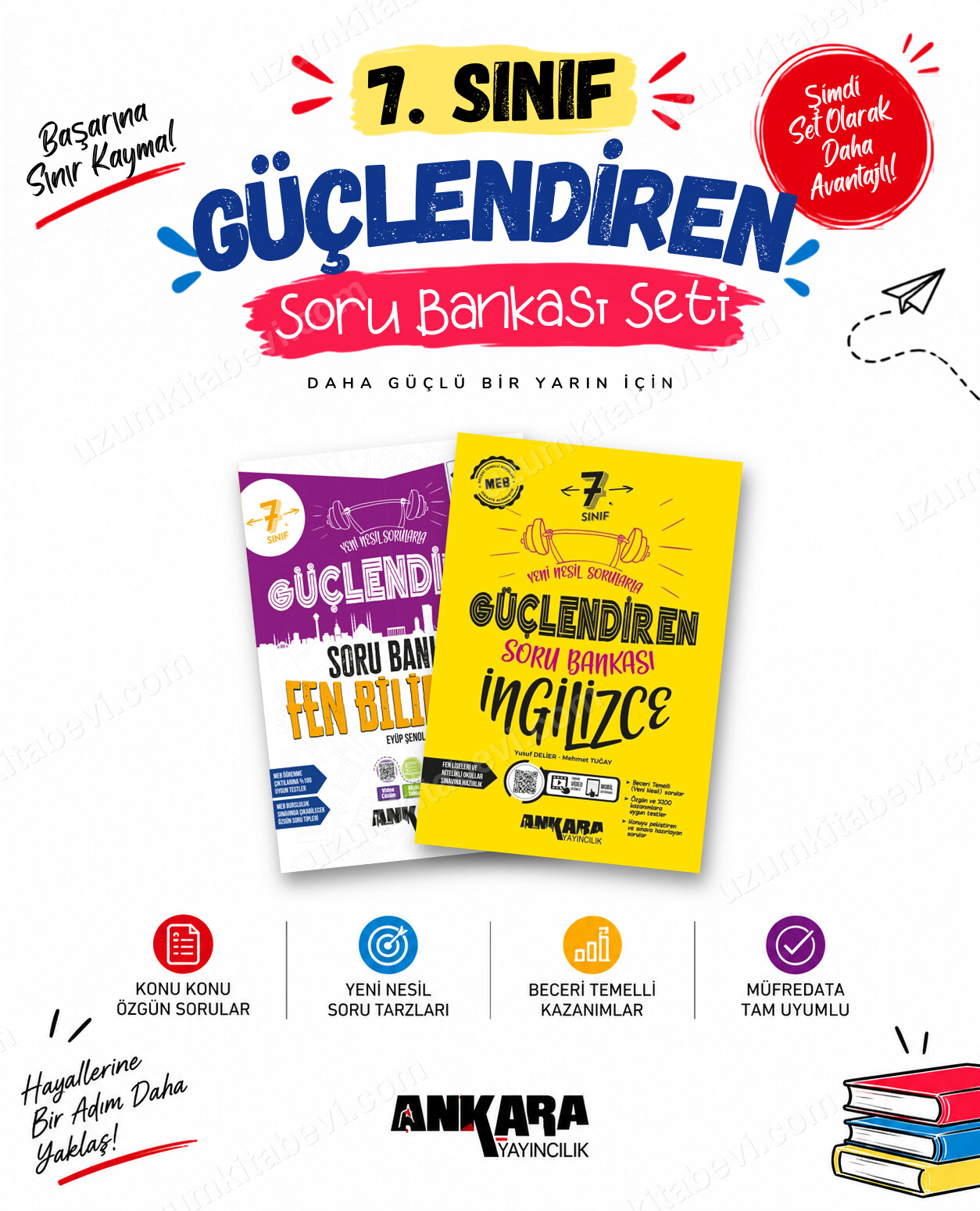 Ankara Yayıncılık 7. Sınıf Fen Bilimleri-İngilizce Güçlendiren Soru Bankası Seti (2 Kitap) - Ankara Yayıncılık kitap kapağı
