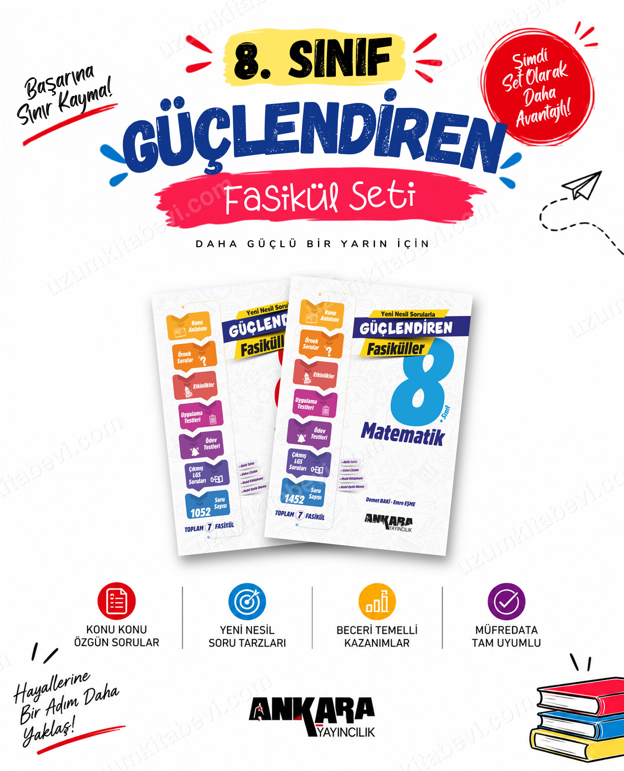 Ankara Yayıncılık 8. Sınıf Türkçe-Matematik Güçlendiren Fasikül Seti (2 Kitap) - Ankara Yayıncılık kitap kapağı