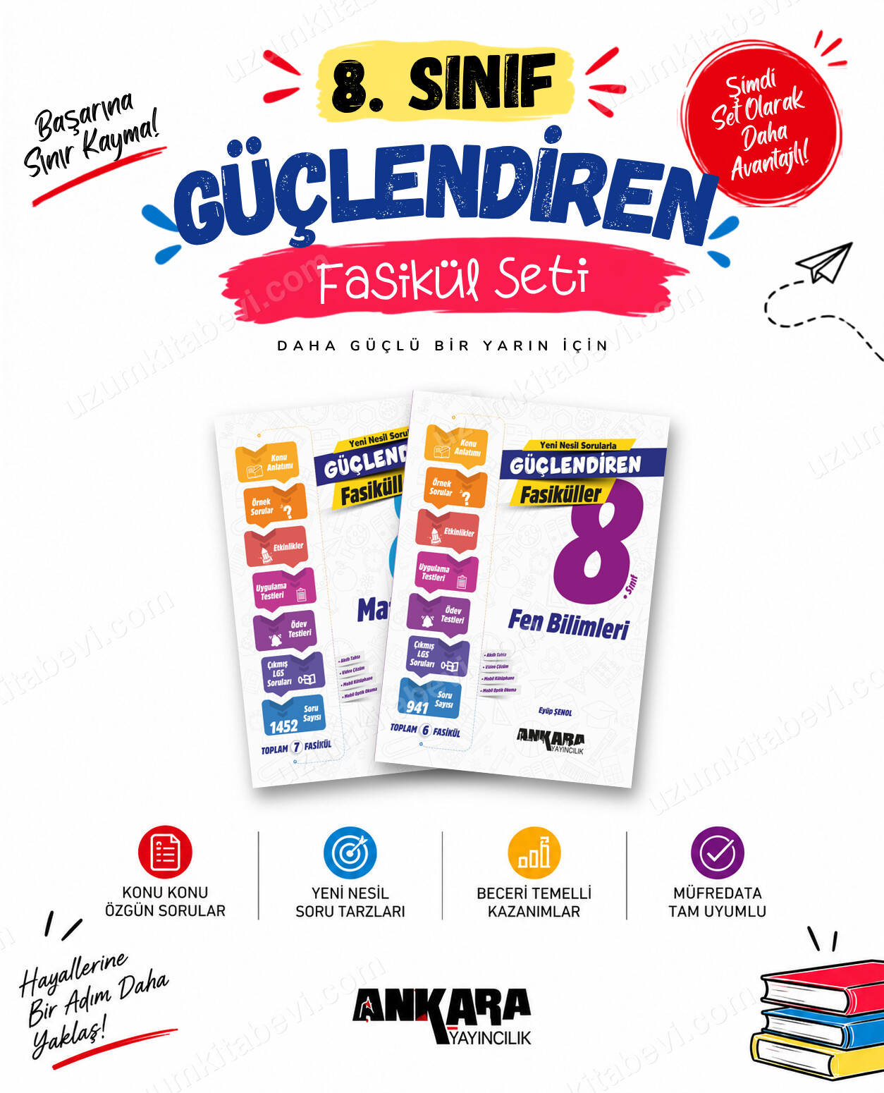 Ankara Yayıncılık 8. Sınıf Matematik-Fen Bilimleri Güçlendiren Fasikül Seti (2 Kitap) - Ankara Yayıncılık kitap kapağı