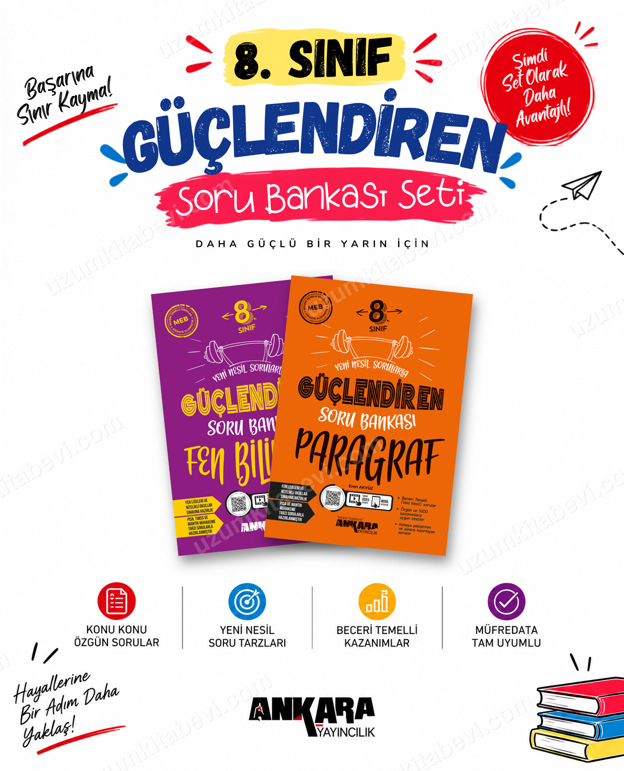 Ankara Yayıncılık 8. Sınıf Fen Bilimleri-Paragraf Güçlendiren Soru Bankası Seti (2 Kitap) - Ankara Yayıncılık kitap kapağı