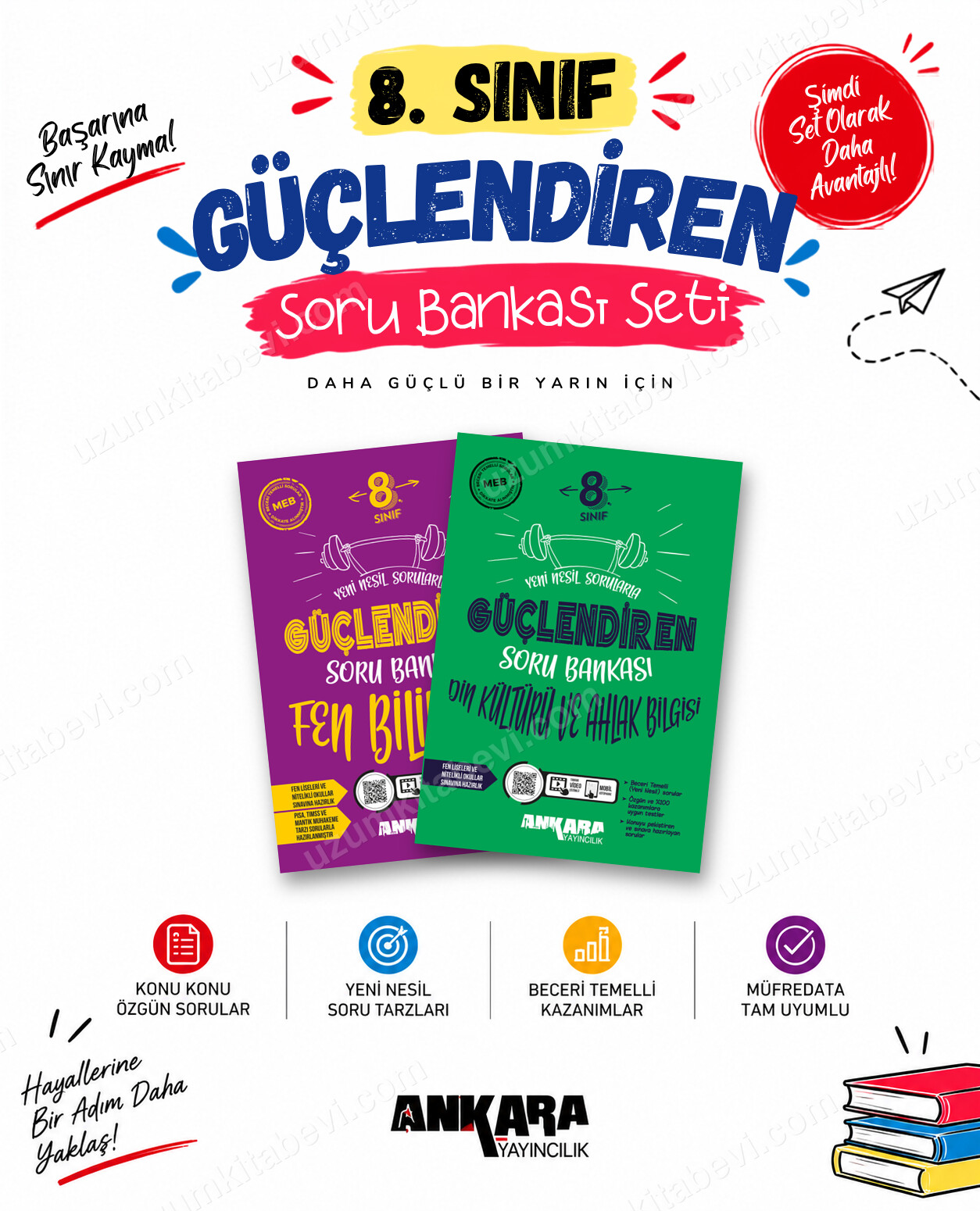 Ankara Yayıncılık 8. Sınıf Fen Bilimleri-Din Kültürü Güçlendiren Soru Bankası Seti (2 Kitap) - Ankara Yayıncılık kitap kapağı